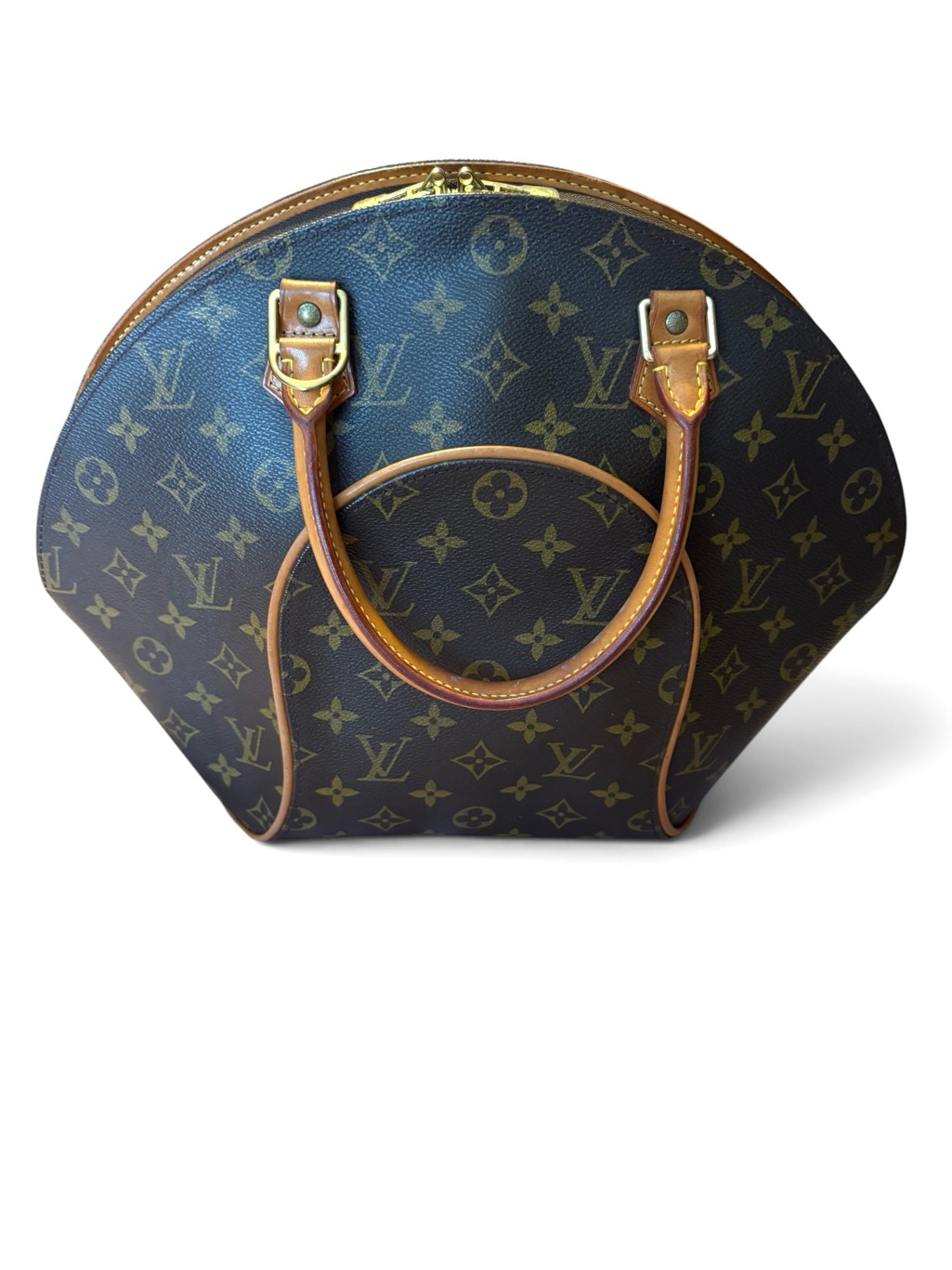 Louis Vuitton Ellipse Mm Discontinued Vintage Classic Monogram Hand Bag With Coa